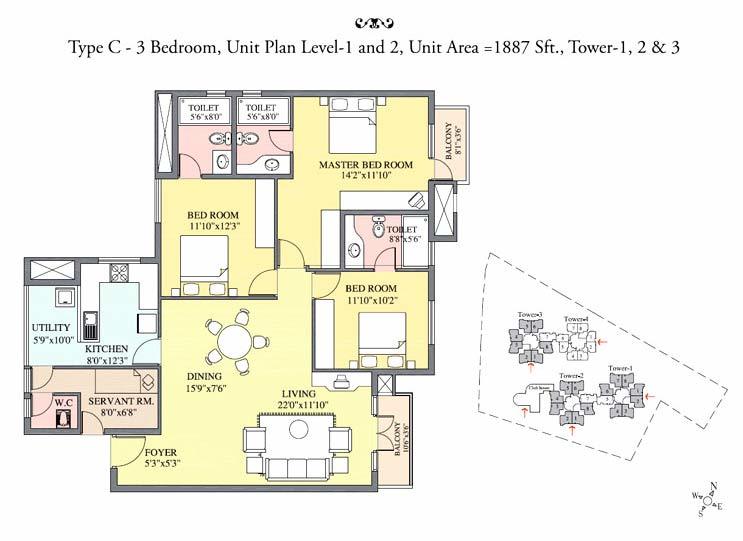 3 BHK Apartment/Flat Resale Jalahalli Prestige