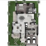 Hiranandani Villas type A ground floor plan