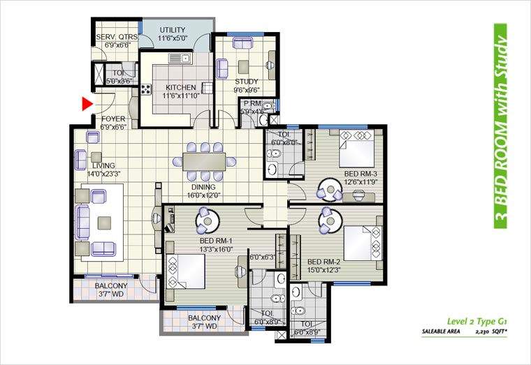 3.5 BHK Apartment/Flat Resale Whitefield Prestige Shantiniketan